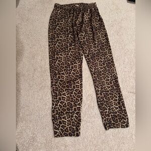 EUC Michael Kors Leopard Print Pants - Brown and Black
